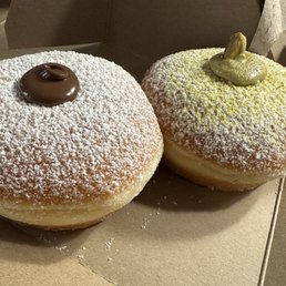 Nutella Bombolone, Pistachio Bombolone, and Latte Nutella Bombolone, Pistachio Bombolone, and Latte