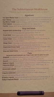 Menu photo 6 The Subterranean Hood River, OR