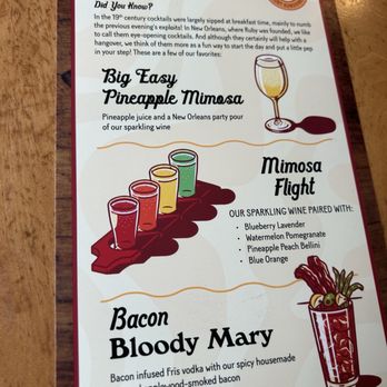 Ruby Slipper Midcity - Cocktail menu - Breakfast & Brunch Near Me - New Orleans, Louisiana