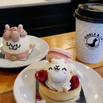 Bibble & Sip - Rose and Lychee (front) and raspberry (left) - Coffee & Tea Near Me - New York, New York Bibble & Sip - Rose and Lychee (front) and raspberry (left) - Coffee & Tea Near Me - New York, New York