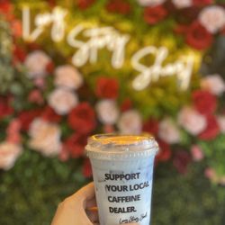 Long Story Short Cafe - Lavender Iced Tea Latte