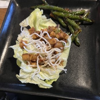 P.F. Chang's - My plate with lettuce wraps and their sautéed beans from the appetizer menu - Chinese Near Me - Daytona Beach, Florida