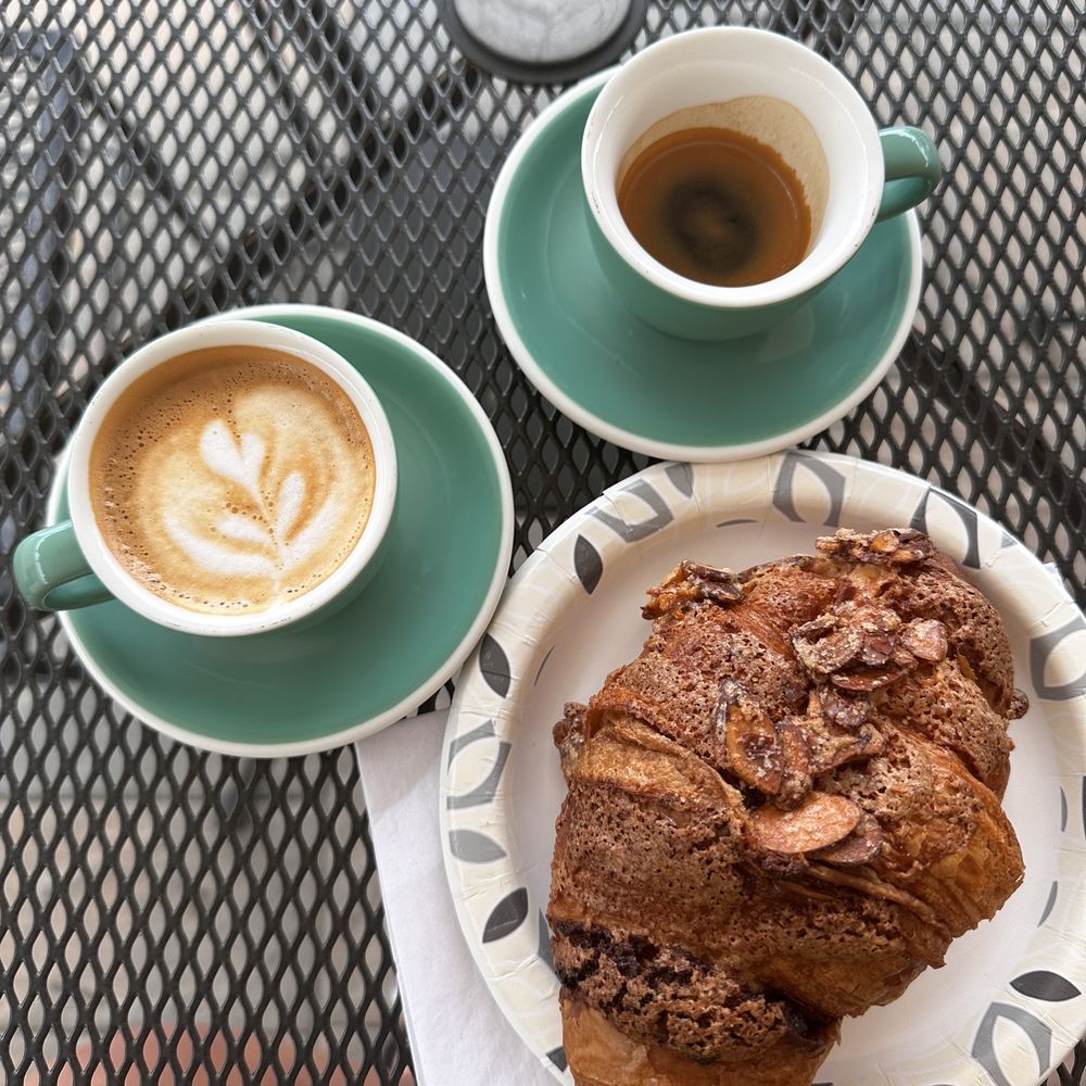 Side car and almond croissant Side car and almond croissant