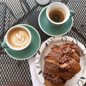 Turnstile Coffee Roasters - Side car and almond croissant - Coffee & Tea Near Me - Belmar, New Jersey