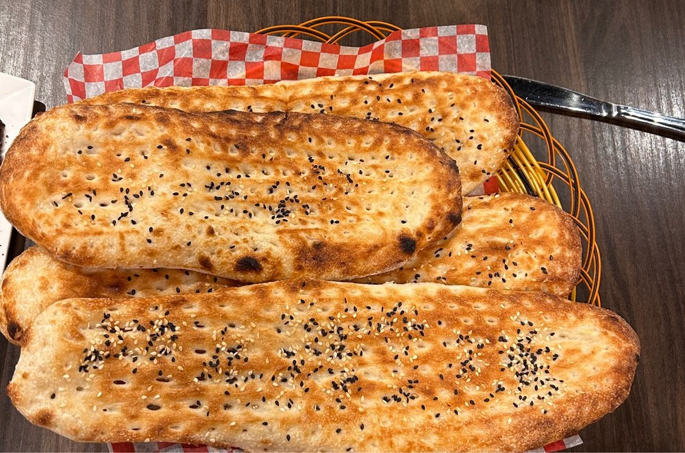 Fresh Middle Eastern naan bread