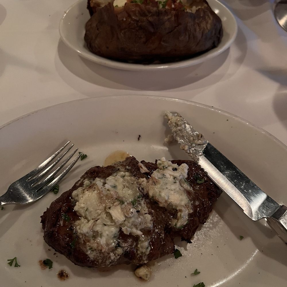 Morton's The Steakhouse - Filet Mignon and a huge Loaded Baked Potato. - Steakhouses Near Me - Troy, Michigan Morton's The Steakhouse - Filet Mignon and a huge Loaded Baked Potato. - Steakhouses Near Me - Troy, Michigan