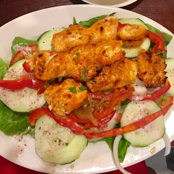 Garlic Crush - Chicken kabab salad plate - Lebanese Near Me - Redmond, Washington Garlic Crush - Chicken kabab salad plate - Lebanese Near Me - Redmond, Washington
