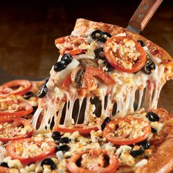 Marco's Pizza - Garden Pizza - Mushrooms, black olives, onions, sliced tomatoes plus feta