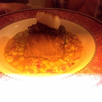 Cafe Pamlico - Braised Short Rip with Seared Sea Scallop - Seafood Near Me - Buxton, North Carolina Cafe Pamlico - Braised Short Rip with Seared Sea Scallop - Seafood Near Me - Buxton, North Carolina