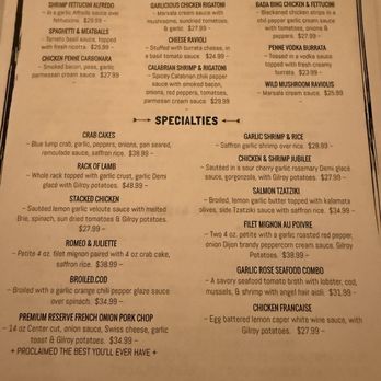 Garlic Rose Bistro - Menu - American Near Me - Cranford, New Jersey