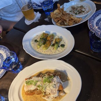 Maree - Zucchini blossoms, poutine, and French onion dip - French Near Me - Spring Lake, New Jersey