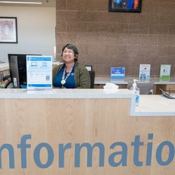 Sam Garcia Western Avenue Library - Friendly staff at the Second Floor Information service desk!