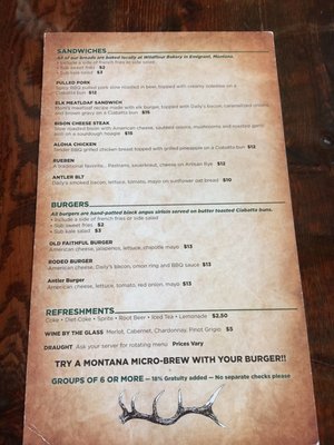 Menu photo 4 Antler Pub & Grill Gardiner, MT Menu photo 4 Antler Pub & Grill Gardiner, MT