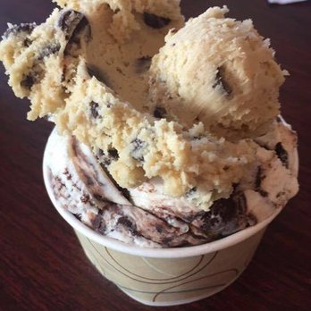 Cookie Dough Creations - moose tracks ice cream with regular cookie dough on top - Ice Cream & Frozen Yogurt Near Me - Naperville, Illinois Cookie Dough Creations - moose tracks ice cream with regular cookie dough on top - Ice Cream & Frozen Yogurt Near Me - Naperville, Illinois