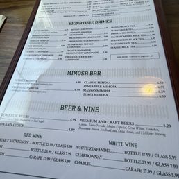 extended drink menu extended drink menu