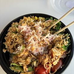 Timi Boba - Imitation crab poke. Loads of crab salad, rice at the bottom. The tomatoes threw me off but I don't mind
