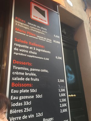 Menu photo 1 Via Italia Aix-en-Provence, 13 Menu photo 1 Via Italia Aix-en-Provence, 13