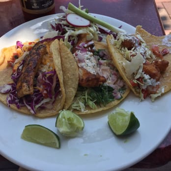 Miguel's Cocina - Trio of seafood tacos. Sword, halibut and shrimp. All great but sword was my favorite. - Mexican Near Me - Coronado, California Miguel's Cocina - Trio of seafood tacos. Sword, halibut and shrimp. All great but sword was my favorite. - Mexican Near Me - Coronado, California