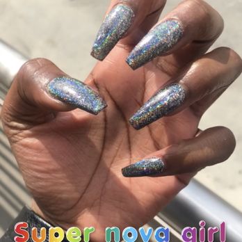 Ombre Nails - Galaxy Chrome Gel - Nail Salons Near Me - Los Angeles, California