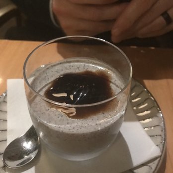 Himitsu - Black sesame pudding: texture issue but great flavor. - Sushi Bars Near Me - La Jolla, California Himitsu - Black sesame pudding: texture issue but great flavor. - Sushi Bars Near Me - La Jolla, California