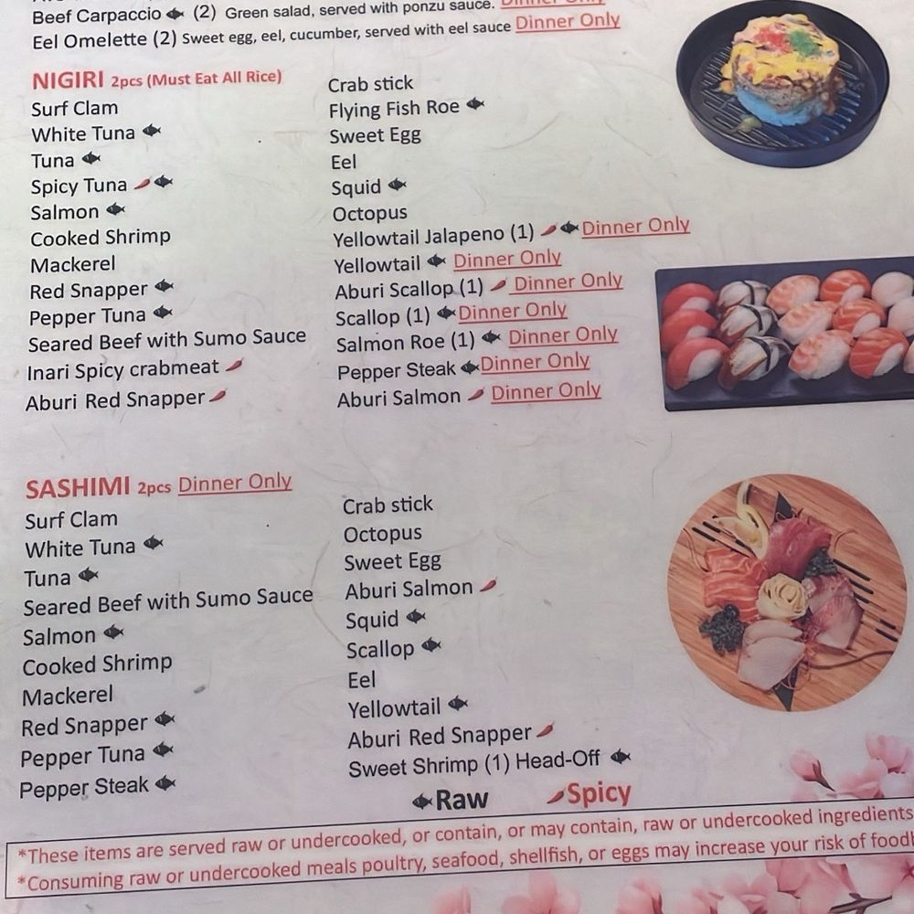 Takara - AYCE MENU - Japanese Near Me - North Richland Hills, Texas Takara - AYCE MENU - Japanese Near Me - North Richland Hills, Texas
