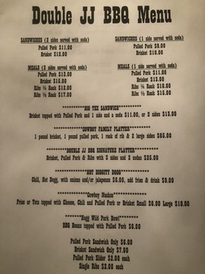 Menu photo 2 Double JJ BBQ Millersburg, OR Menu photo 2 Double JJ BBQ Millersburg, OR