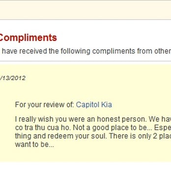 Capitol Kia - Threatening message from Capitol KIA salesperson - Car Dealers Near Me - San Jose, California