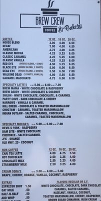 Menu photo 2 Brew Crew Coffee Greers Ferry, AR