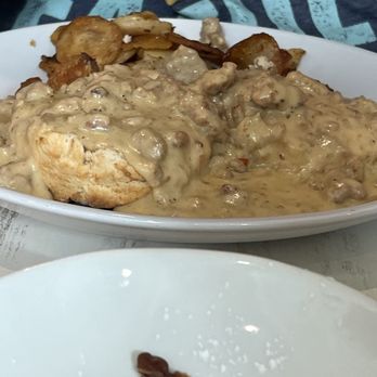 At Long Last - Sausage and gravy - Breakfast & Brunch Near Me - Auburn, New York