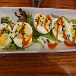Buffalo Chicken Deviled Eggs