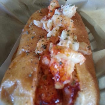 Lobster West - Lobster Roll is to die for! Real lobster meat (can be cold or warm), some yummy sauce on fried, seasoned & buttered up bread :) - Seafood Near Me - Encinitas, California Lobster West - Lobster Roll is to die for! Real lobster meat (can be cold or warm), some yummy sauce on fried, seasoned & buttered up bread :) - Seafood Near Me - Encinitas, California