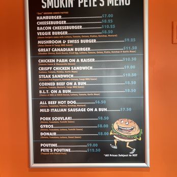 Smokin Pete's Burger Stop - Menu - Fast Food Near Me - Barrie, Ontario Smokin Pete's Burger Stop - Menu - Fast Food Near Me - Barrie, Ontario