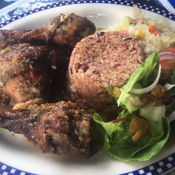 The Islands - Large Jerk Chicken with Rice + Peas - Caribbean Near Me - Brooklyn, New York