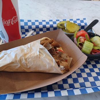 Apola Greek Grill - Gyro Pita (the Works) - $11.95 - Greek Near Me - Valencia, California Apola Greek Grill - Gyro Pita (the Works) - $11.95 - Greek Near Me - Valencia, California