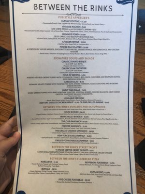 Menu photo 8 Between The Rinks - Restaurant & Bar Irvine, CA