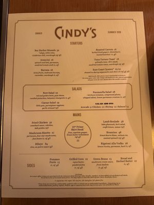 Menu photo 1 Cindy's Rooftop Chicago, IL