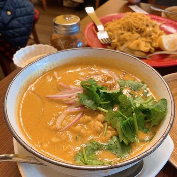 Mingalaba - Coconut Chicken Soup with Noodle - Burmese Near Me - Burlingame, California Mingalaba - Coconut Chicken Soup with Noodle - Burmese Near Me - Burlingame, California