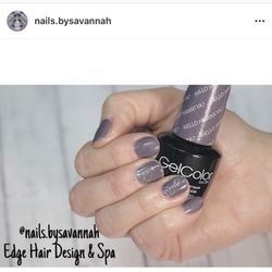 Edge Hair Design & Spa - Beautiful gel manicure and nail art by Savannah at Edge Hair Design and Spa.