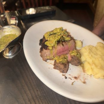 Jacks Chophouse - 8oz filet with chimicurri sauce and mashed potatoes - Steakhouses Near Me - Fredericksburg, Texas