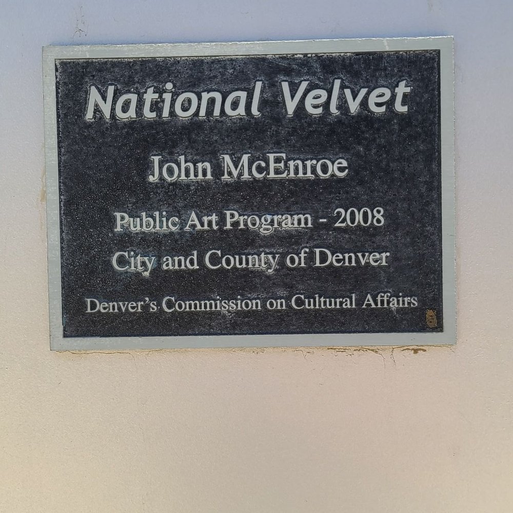 National Velvet - Plaque 07-05-2022 - Public Art Near Me - Denver, Colorado National Velvet - Plaque 07-05-2022 - Public Art Near Me - Denver, Colorado