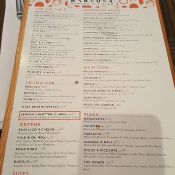 Barbusa - Menu (7/19/18) - Italian Near Me - San Diego, California Barbusa - Menu (7/19/18) - Italian Near Me - San Diego, California