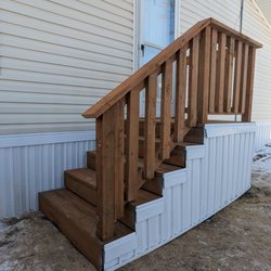 Mobile Home Specialist - 4x4 Back Deck with all weather wood