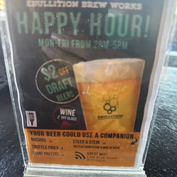 Ebullition Brew Works - happy hour - Gastropubs Near Me - Temecula, California