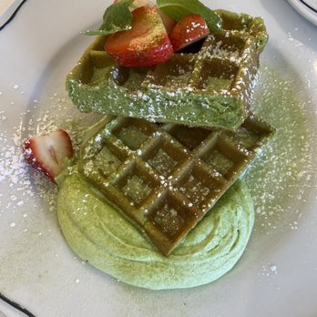 Sweet Maple - Matcha waffle-love the matcha cream and crispness of the waffle. Presentation is great for photo. - Breakfast & Brunch Near Me - Cupertino, California Sweet Maple - Matcha waffle-love the matcha cream and crispness of the waffle. Presentation is great for photo. - Breakfast & Brunch Near Me - Cupertino, California