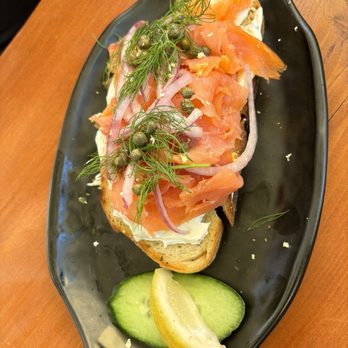 Cafe on 27 - Salmon Toast - Breakfast & Brunch Near Me - Topanga, California Cafe on 27 - Salmon Toast - Breakfast & Brunch Near Me - Topanga, California