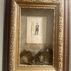 Framers Edge Gallery & Frame - Houdini rare signed photo and handcuffs inside shadowbox that actually opens.