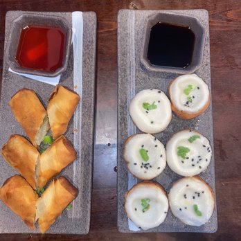 Dumpling Hours - Vegetarian Spring Roll & Juicy Pan-Fried Pork Buns - Dim Sum Near Me - Brentwood, California Dumpling Hours - Vegetarian Spring Roll & Juicy Pan-Fried Pork Buns - Dim Sum Near Me - Brentwood, California