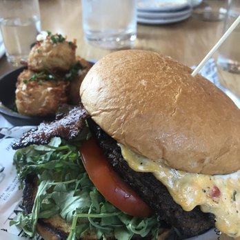 Magnolia Table - 254 Burger with tater tots - Breakfast & Brunch Near Me - Waco, Texas Magnolia Table - 254 Burger with tater tots - Breakfast & Brunch Near Me - Waco, Texas