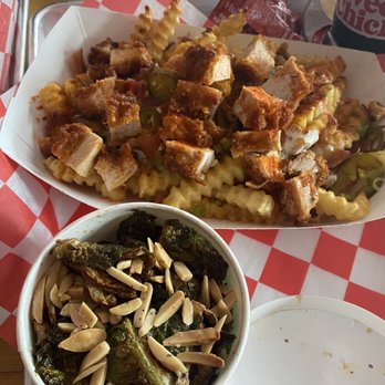 Sweet Chick - Loaded Cheese Fries and Brussel Sprouts - Breakfast & Brunch Near Me - Brooklyn, New York Sweet Chick - Loaded Cheese Fries and Brussel Sprouts - Breakfast & Brunch Near Me - Brooklyn, New York