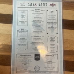 Breakfast menu Breakfast menu